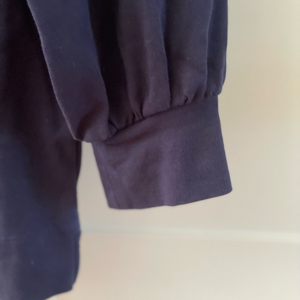 Navy Top with White Ruffle Collar - Picture 5 of 5